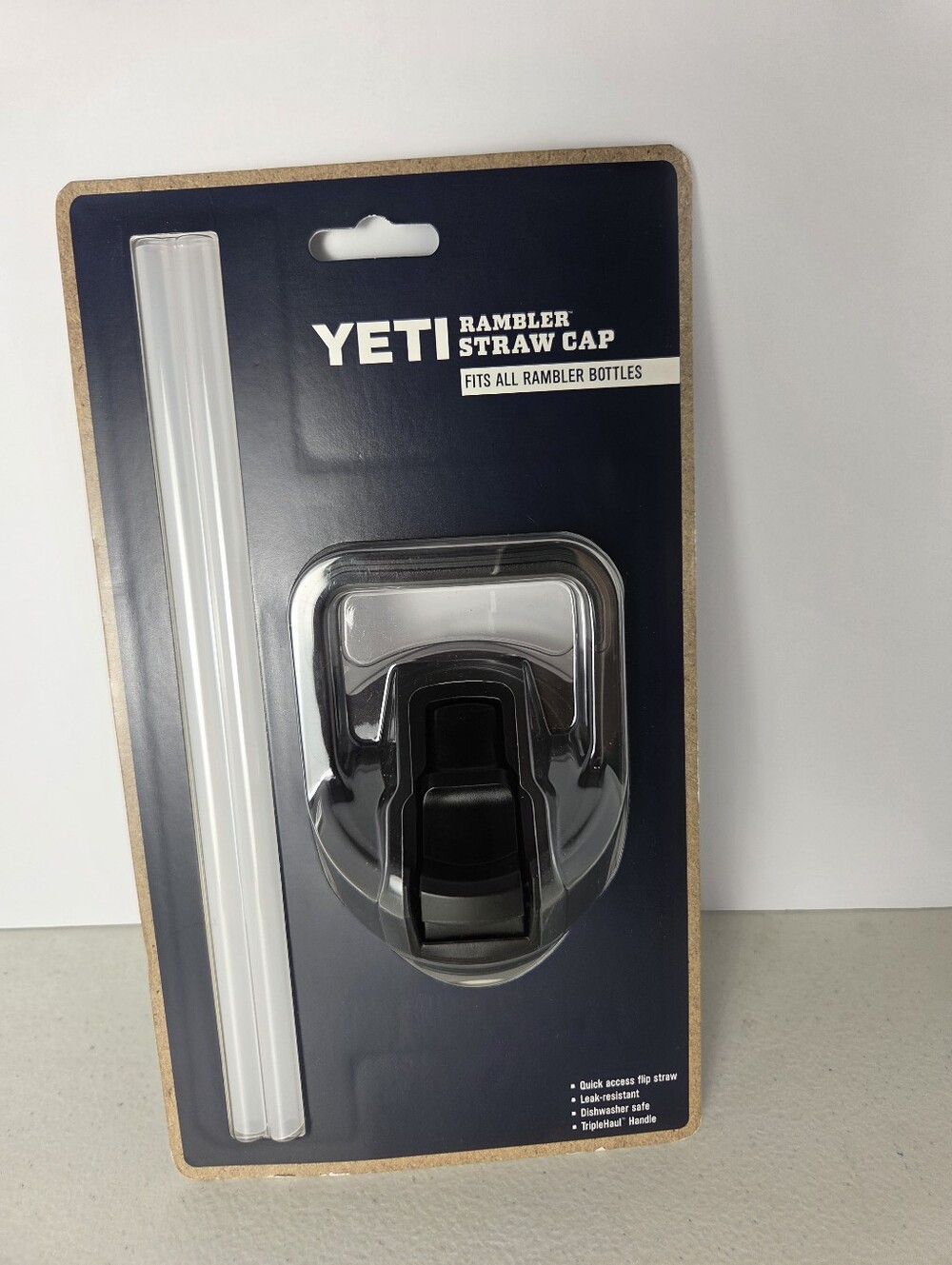 Yeti Rambler Straw Cap Twist On Flip Straw Black w/ Two Straws (New Sealed)
